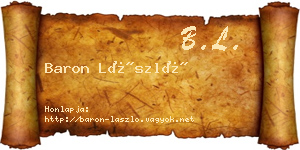 Baron László névjegykártya