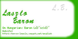 laszlo baron business card